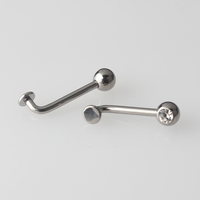 Piercing d'imitation en titane, pour femme, filetage interne, en forme de L, clavicule verticale, VCH féminin, 1 pièce 14G