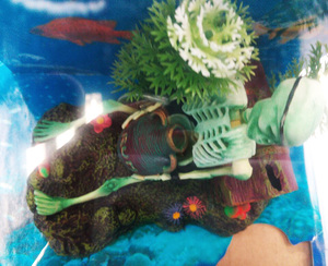 Coffre au trésor En Forme <span class=keywords><strong>Aquarium</strong></span> Air <span class=keywords><strong>Action</strong></span> Ornement Fish Tank Aquascaping Décor - Product Image 6