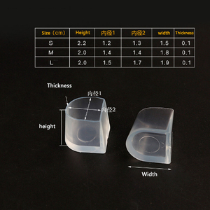 Bouchon antidérapant en caoutchouc de silicone pour talons hauts, coque de protection silencieuse en PVC pour <span class=keywords><strong>talon</strong></span> inférieur, protecteur et garde de talons hauts - Product Image 5