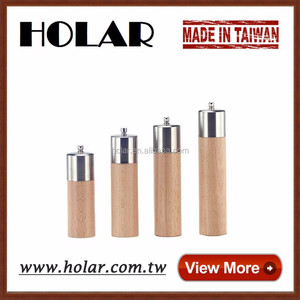 Holar-molinillo de sal de madera hecho en Taiwán, con acero inoxidable - Product Image 3