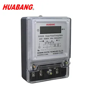 Dds228 Transparante Terminal Cover Eenfasemeter Statische Elektronische Submeter Hoge Nauwkeurigheid 1 Fase Vermogensmeter