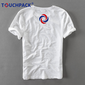 Custom Werbe männer Jungen 100% Baumwolle Runde Kragen T shirt mit Logo Druck - Product Image 4