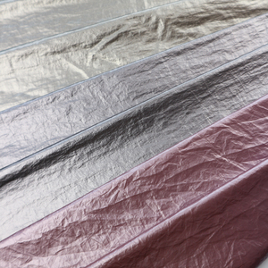 <span class=keywords><strong>20D</strong></span> ไนลอนเงินเคลือบทองฟอยล์ผ้าไนลอน Taffeta ผ้าย่นสําหรับแจ็คเก็ตแฟชั่น - Product Image 2
