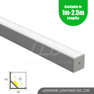 Profilé en aluminium pour bande LED 5050, éclairage élégant de 10 mm de large, angle droit à 45 degrés, coin en aluminium, profilé de finition pour carrelage - Product Image 4