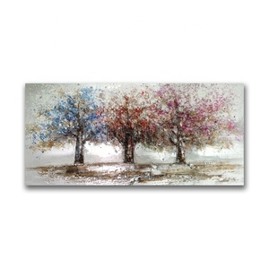 Pintura al óleo <span class=keywords><strong>de</strong></span> árboles coloridos abstractos <span class=keywords><strong>sobre</strong></span> lienzo para decoración personalizada decoración del hogar al por mayor proyecto <span class=keywords><strong>de</strong></span> Hotel arte <span class=keywords><strong>de</strong></span> <span class=keywords><strong>pared</strong></span> - Product Image 1