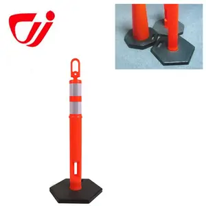 Jiachen Plastic Fencing T-Post Removable Bollard 115cm Warning Post for Road Safety