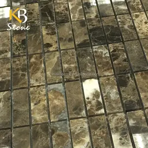 Spanish Emperador Dark Brick Mosaic tile flooring tile for bathroom and kitchen interior background