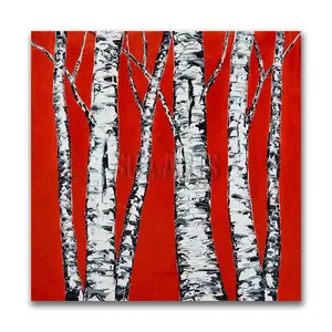 Abstract Canvas Art Tree Trunks Contemporary Paintings For Sale