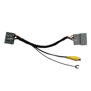 24 Pin Kamera Belakang Mobil RCA USB CONNECTOR Wire Harness untuk 2009-2015 Honda City XRV HRV VEZEL