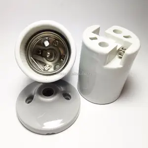 Support de lampe en céramique CE E40 douille d'ampoule en porcelaine e40 avec serrure à fil