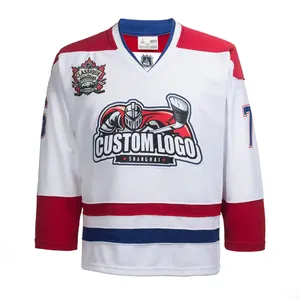 Sublimation Gum Patch Montreal Canadiens Hockey Jersey Custom