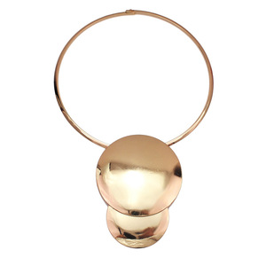 Collar grande metálico brillante para mujer, gargantilla de torque, joyería - Product Image 1