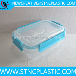 Contenedor de cereales con cerradura azul de 1,3 L, contenedor rectangular para desayuno, sándwich, sándwich de ataque, Duo - Product Image 3