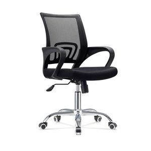 Chaise <span class=keywords><strong>de</strong></span> bureau pivotante avec dossier en maille et accoudoirs en plastique noir, prix compétitif, vente chaude <span class=keywords><strong>2022</strong></span> - Product Image 1