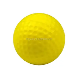 Bola de estresse de espuma PU em forma de golfe com logotipo personalizado 4.2 CM