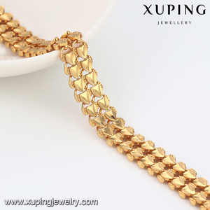 74471 modelli xuping 24 k oro gioielli Signore braccialetto d'oro del braccialetto di modo