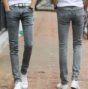 Avrupa ve Amerika son tasarım erkek pantolon sonbahar sıkı handsomen günlük kot erkekler için