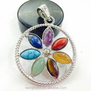 จี้หินทรงกลมเจ็ดสี - Product Image 3