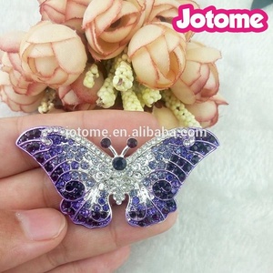Broche de Animal de mariposa con diamantes de imitación púrpura personalizado, broches decorativos de moda para niños, bodas, fiestas, regalos, compromisos - Product Image 3