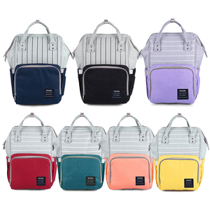 <span class=keywords><strong>Sac</strong></span> à dos à rayures multiples pour maman papa, orange, vente en gros, <span class=keywords><strong>sac</strong></span> à couches durable pour bébé, de voyage en plein air - Product Image 2
