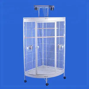 <span class=keywords><strong>Cage</strong></span> à oiseaux extra large en fer forgé de 6 x 5 pieds, revêtement en poudre, écologique, accessoires pour éleveurs d'oiseaux, support suspendu pliable - Product Image 1