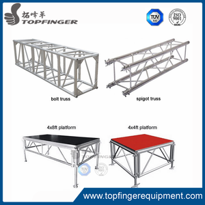Plataforma de Escenario de Aluminio para Bodas, Económica, Ajustable, de 4x4, Tipo Pasarela, para Coro, Pequeña, Inteligente, Tipo Serpiente, Decente - Product Image 4