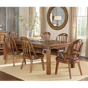 Dining table with wooden and steel dinning chair indoor furniture dining table designs