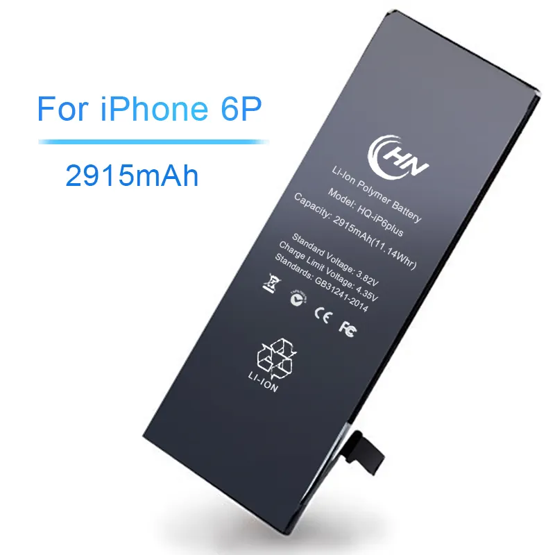 Cobalt Lipo Mobile Phone Rechargeable Battery Msds Wholesale Internal Replacement Pure for Iphone6 Plus 6plus Battery Black Ce