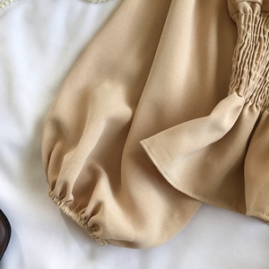 5 couleurs femmes Blouses élasticité Slash cou à manches longues hauts chemise bureau dame porter au travail décontracté élégant Sexy <span class=keywords><strong>haut</strong></span> court E10399 - Product Image 6