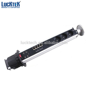 Vertical impermeable oculta UE <span class=keywords><strong>toma</strong></span> de corriente, escritorio tomas de corriente con USB y <span class=keywords><strong>RJ45</strong></span> red - Product Image 1