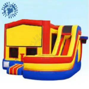 Commercial Durable PVC Inflatable Jumping Bouncer Castle With Water Slide For Sale
