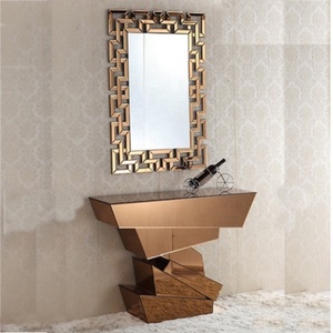 Oro antico Sparkle diamante schiacciato <span class=keywords><strong>consolle</strong></span> tavolo <span class=keywords><strong>e</strong></span> specchio - Product Image 2