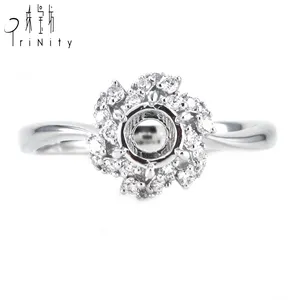 עכשווי גבוהה באיכות הטובה ביותר צורת כותרת נסיכת אירוסין חתונה טבעות יפה תכשיטים חריגות 1 CT יהלומי טבעת מקדחות