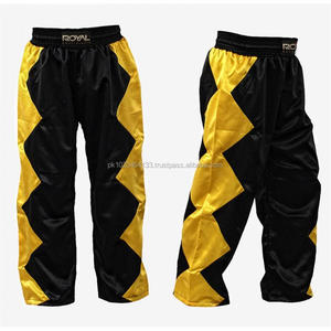 Pantalons de kickboxing personnalisés avec logo, pantalon en satin pour arts martiaux et boxe - Product Image 1