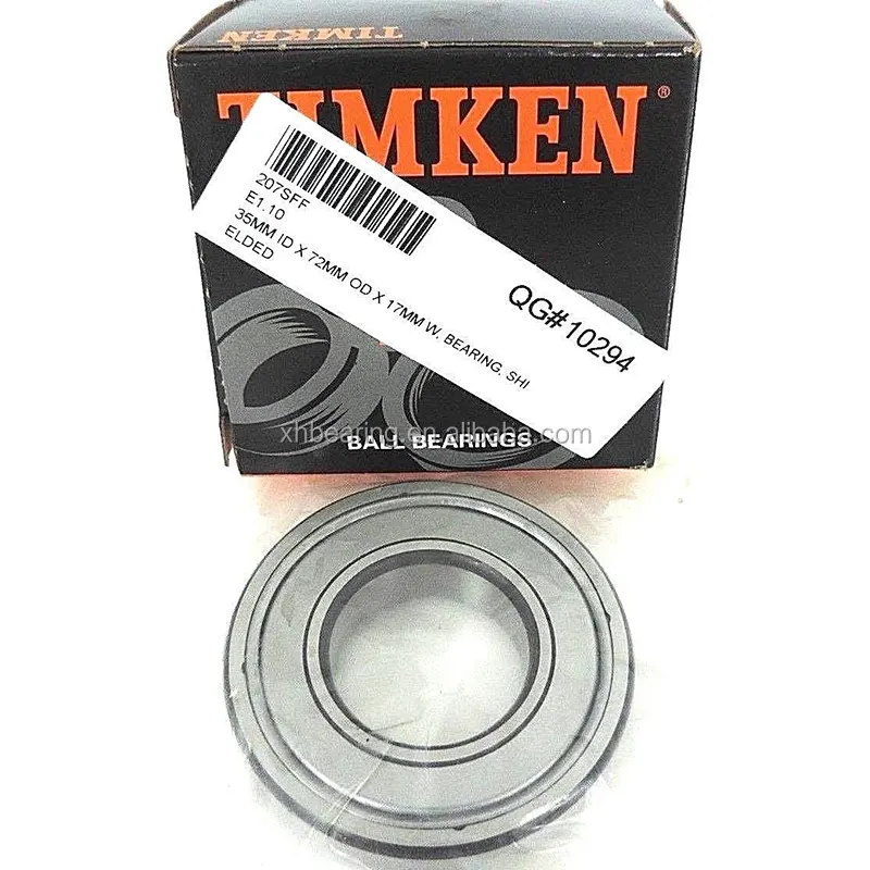 Timken bantalan bola 207KDD, berpelindung ganda tanpa cincin jepret 35 mm ID 72 mm OD 17 mm lebar RPM 3450 lbs kapasitas beban statis