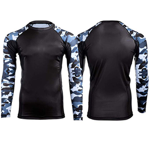 Camicia di compressione personalizzata BJJ Jiu Jitsu Rashguard - Camo Rash Guard per No-Gi MMA manica lunga manica corta disponibile - Product Image 1