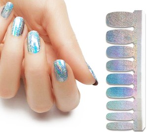 Roto irregulares de espejo de vidrio holograma decoración de Arte de uñas de holográfica uñas pegatinas - Product Image 6