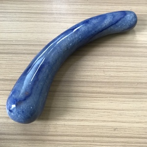 Großhandel Natürlicher Blauer Aventurin Massagestab Quarz-Kristall Geschwungener <span class=keywords><strong>Dildo</strong></span> zur Dekoration - Product Image 4