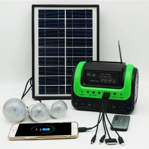 Система освещения на солнечных батареях 6 Вт с MP3 и радио для помещений