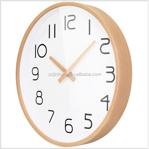 <span class=keywords><strong>Horloge</strong></span> murale <span class=keywords><strong>en</strong></span> <span class=keywords><strong>bois</strong></span> rond de 12 pouces, style tendance, quartz - Product Image 4