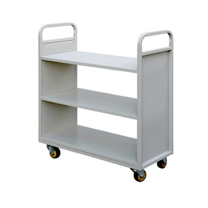 <span class=keywords><strong>Chariot</strong></span> de bibliothèque en métal de haute qualité avec roulettes - Product Image 4