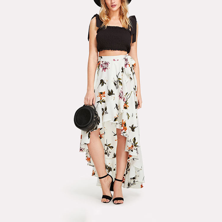 Accept sample making long floral skirts ,bohemian floral print long maxi skirt