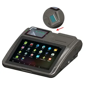 Tela tátil android de 10.1 polegadas pos terminal hd, sistema de posição com impressora térmica e leitor de impressão digital pos gc039g