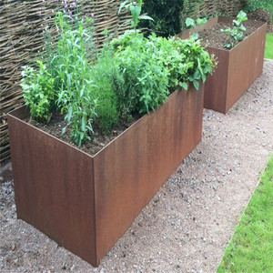 Al aire libre de jardín de acero Corten de plantadores <span class=keywords><strong>Rectangular</strong></span> de caja - Product Image 6