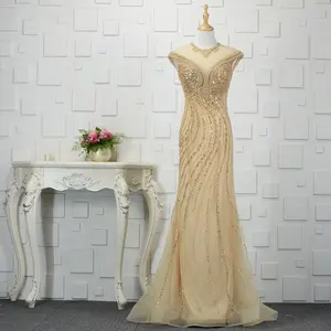 Off Shoulder Gold/Silver Sequins Crystal Trumpet Sparkly Evening Dresses Gowns Ladies 2019 Cheap Formal Evening Dresses ShenZhen