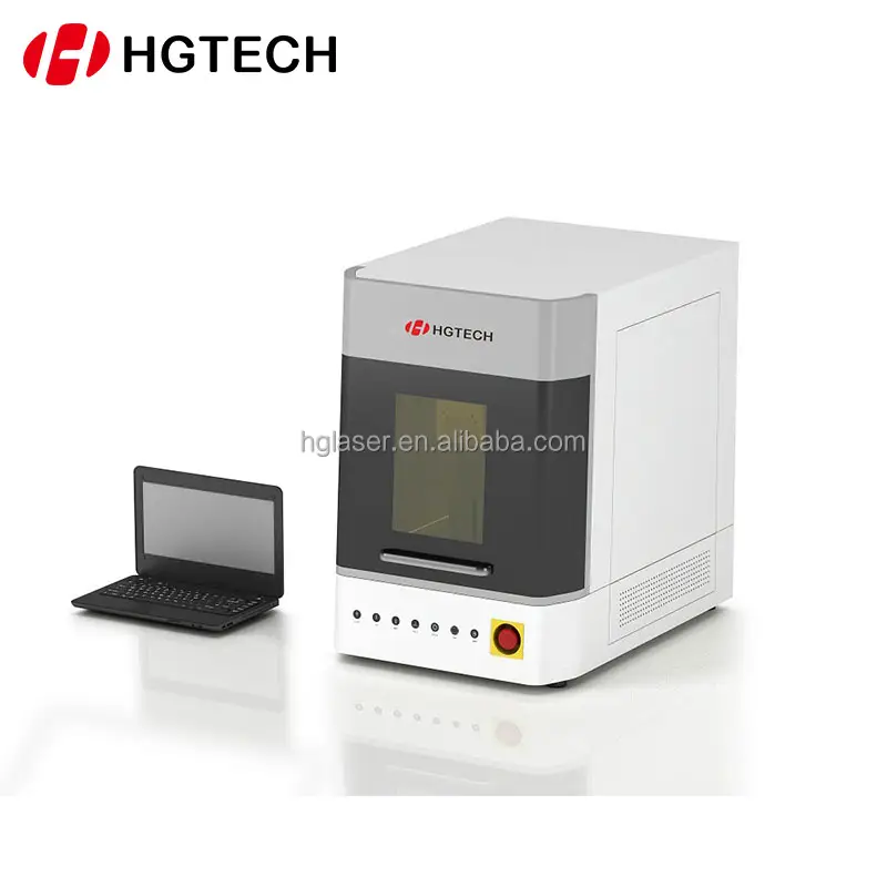 Hgtech China Venta caliente láser metal PET ID Tag máquina de grabado/marcado