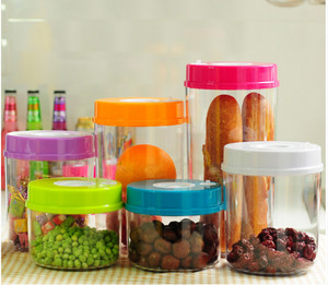 Made in china custom plastic food vacuum canister