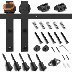 Système <span class=keywords><strong>de</strong></span> <span class=keywords><strong>porte</strong></span> <span class=keywords><strong>coulissante</strong></span> pour armoire en acier noir mat avec revêtement en poudre, facile à installer et à entretenir - Product Image 1