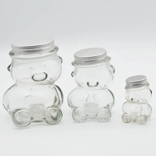 Niedliche Bären glas Jar Candy Jar Glas Aufbewahrung flasche Kreative Frucht flasche