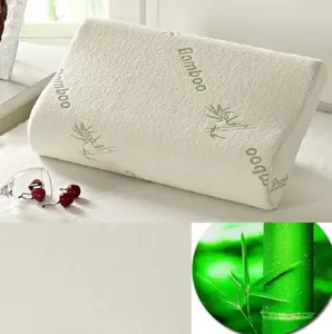 Almohadas de bambú de espuma viscoelástica para dormir, almohada ortopédica para dormir, protección Cervical para el cuello